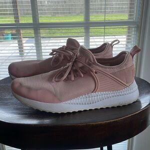 Pink puma athletic sneakers